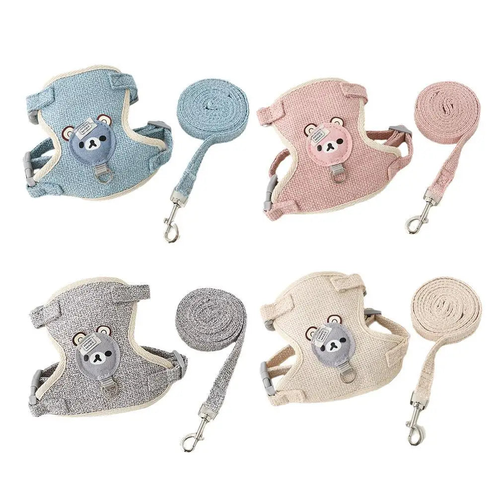 Soft Pet Harness & Leash for Dogs, Cats & Small Pets