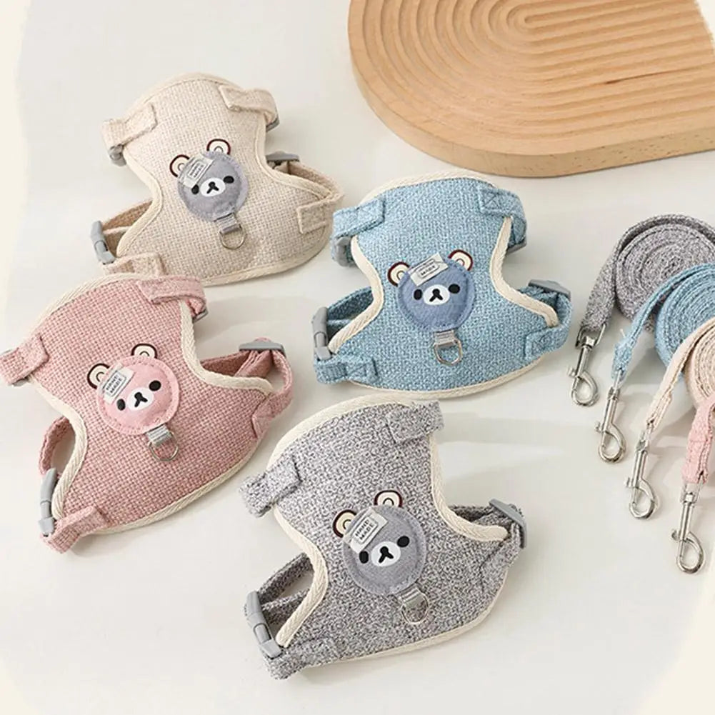 Soft Pet Harness & Leash for Dogs, Cats & Small Pets