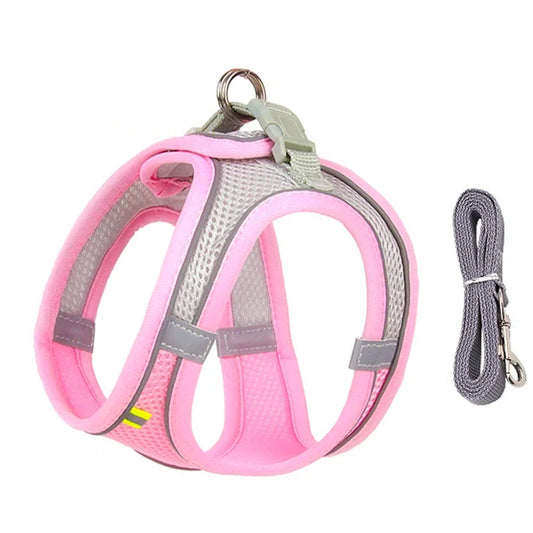 Adjustable Puppy Harness & Leash Set for Small Dogs & Cats