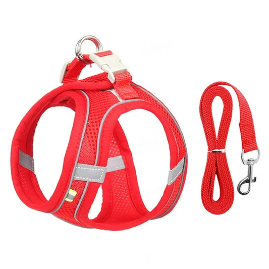 Adjustable Puppy Harness & Leash Set for Small Dogs & Cats