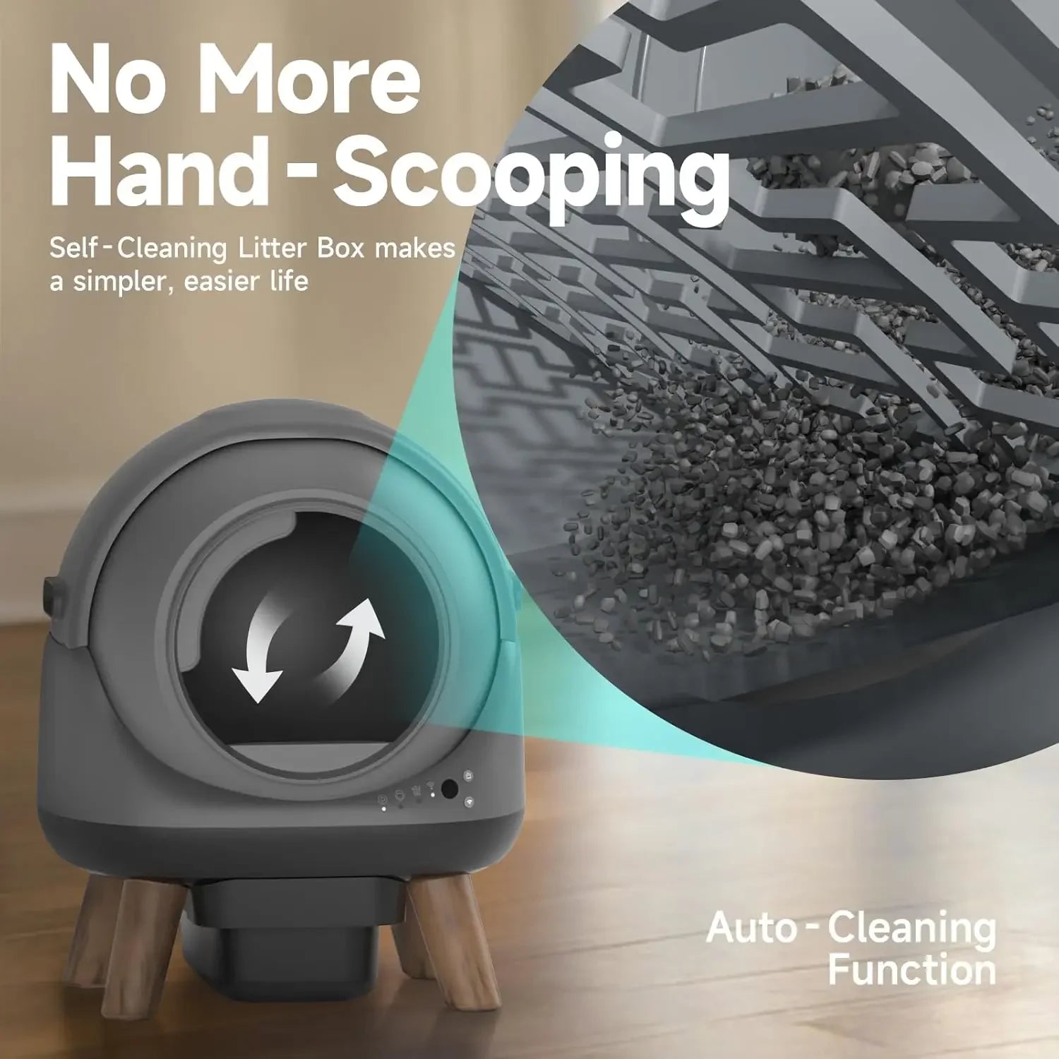 Smart Self-Cleaning Litter Box with App Control