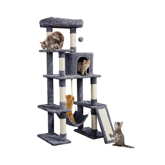 63" Multi-Level Cat Tree – Condo, Hammock & Scratching Posts